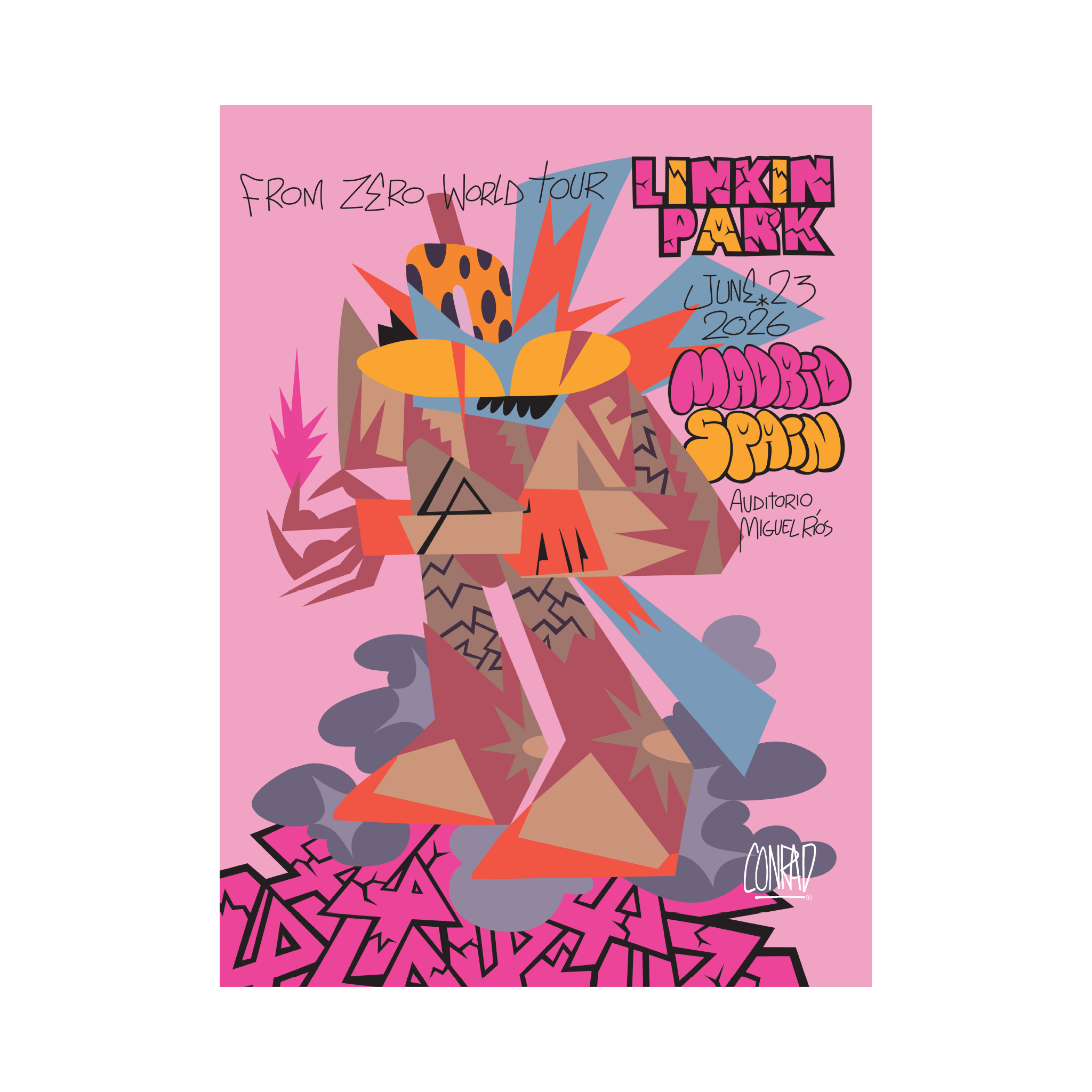 FZ 2026 Tour Madrid Poster (June 23rd) - Conrad Flórez – Linkin
