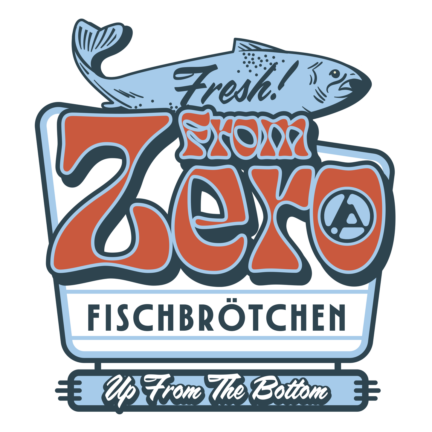 From Zero Fischbrötchen Blue Sticker