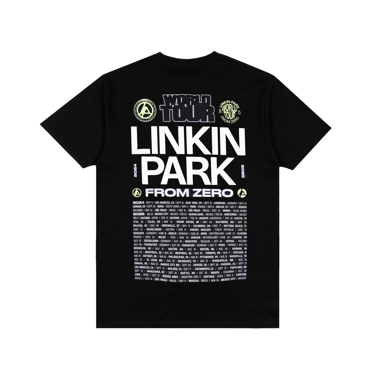OFFICIAL FROM ZERO WORLD BLACK TOUR TEE
