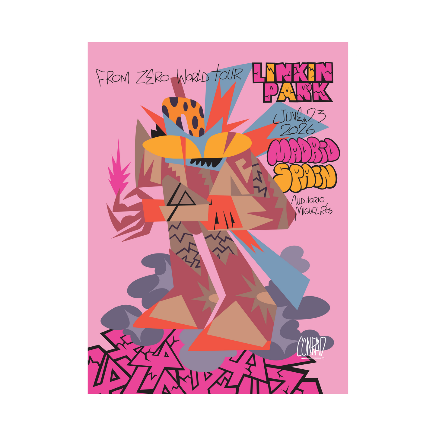 FZ 2026 Tour Madrid Poster (June 23rd) - Conrad Flórez