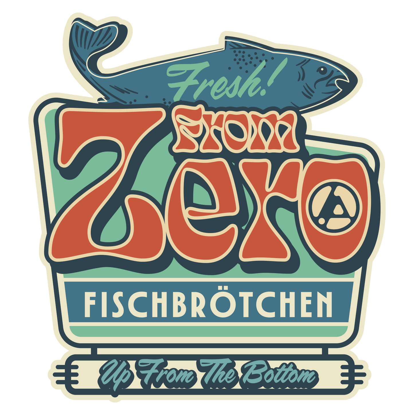 From Zero Fischbrötchen Green Sticker