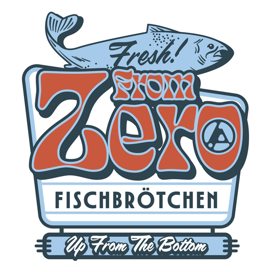From Zero Fischbrötchen Blue Sticker
