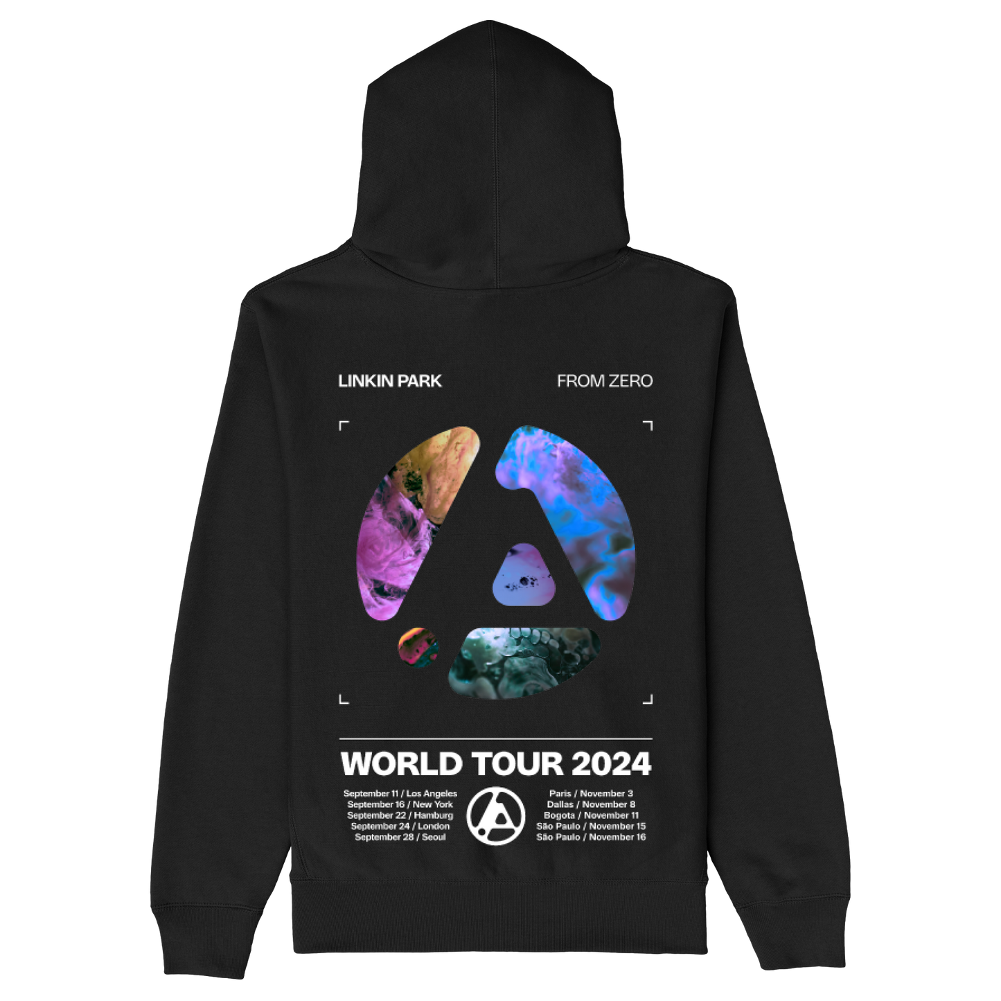 From Zero Black Tour Zip Hoodie