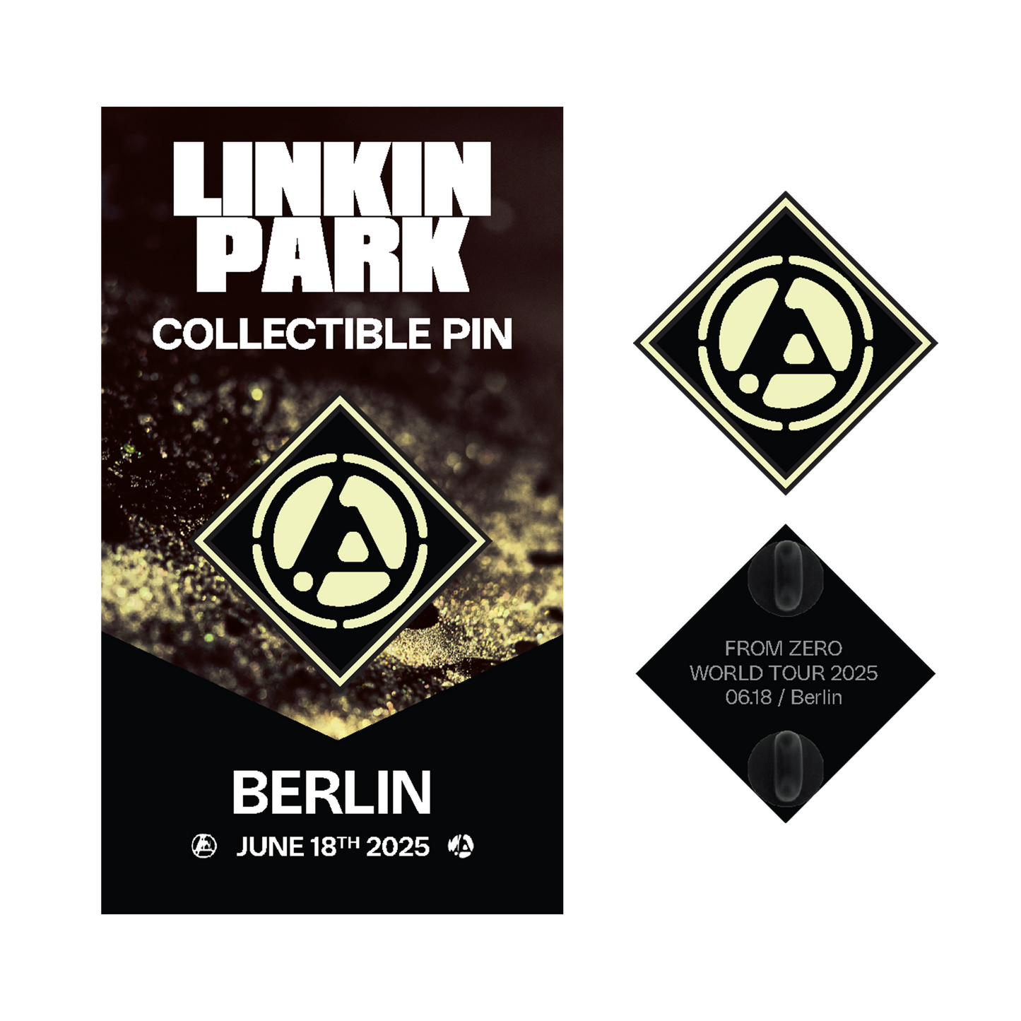 LP FZ Berlin Enamel Pin + Black Lanyard Bundle Pack (June 18th)