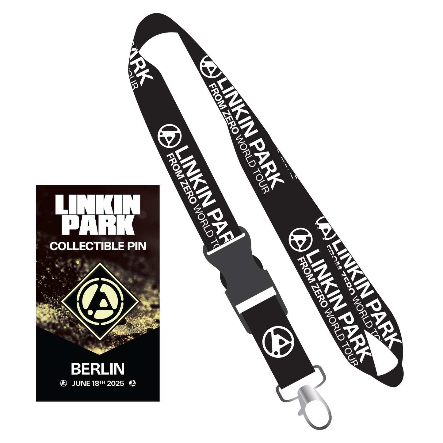 LP FZ Berlin Enamel Pin + Black Lanyard Bundle Pack (June 18th)