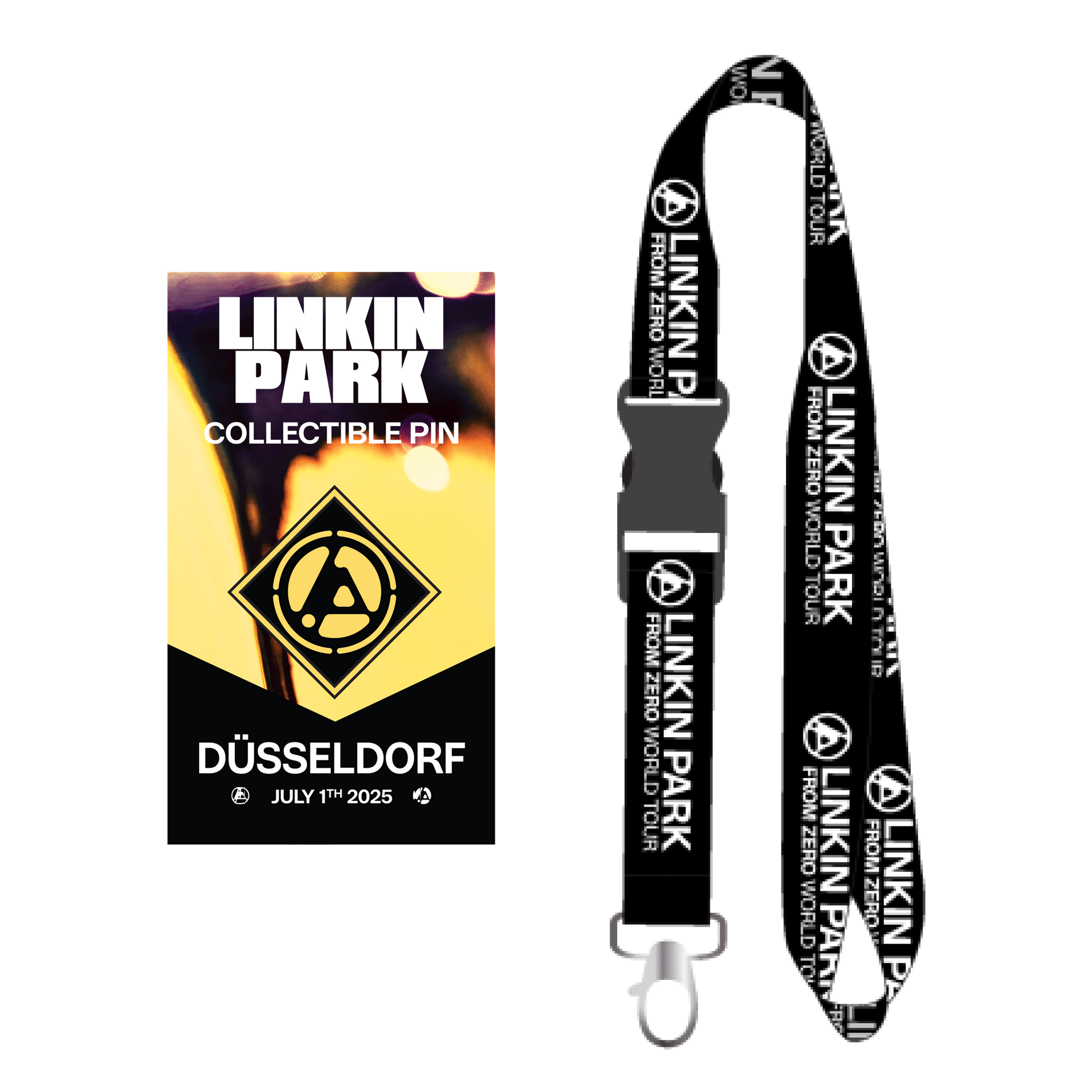 LP FZ Dusseldorf Enamel Pin + Black Lanyard Bundle Pack (July 1st