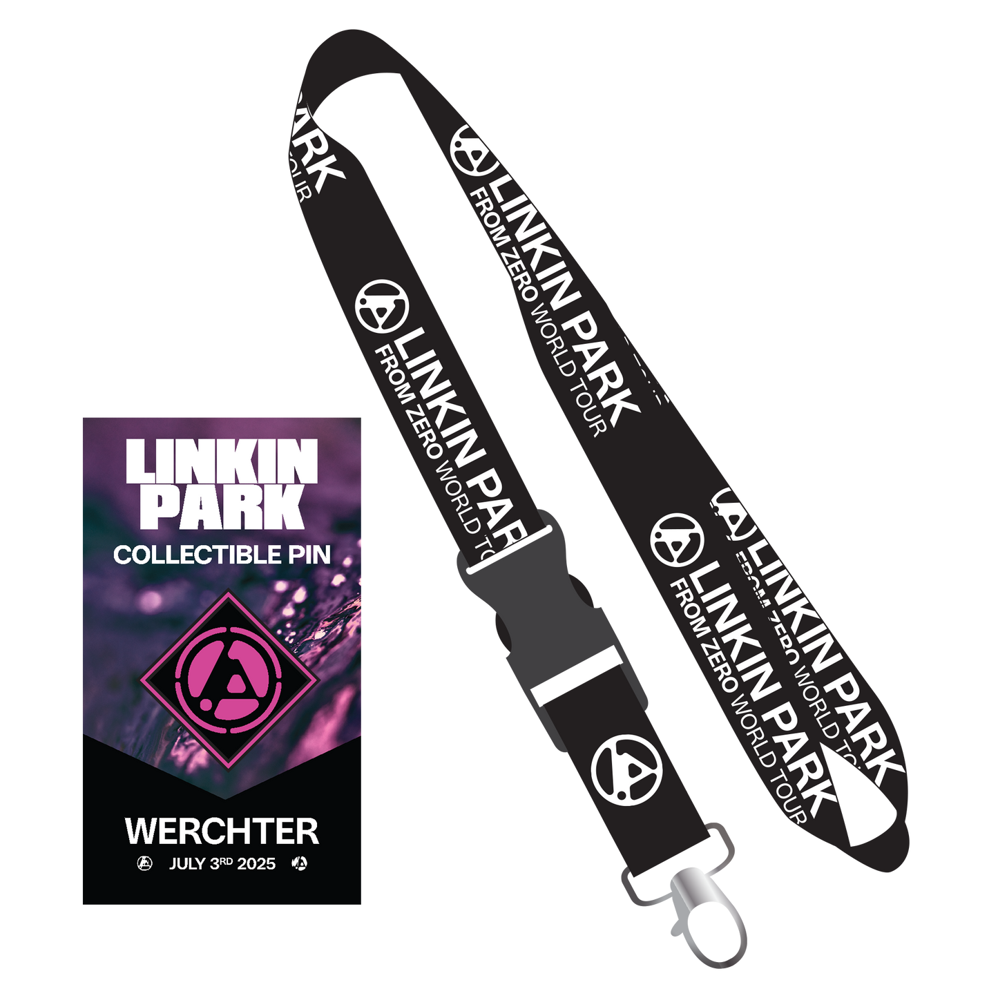 LP FZ Werchter Enamel Pin + Black Lanyard Bundle Pack (July 3rd)