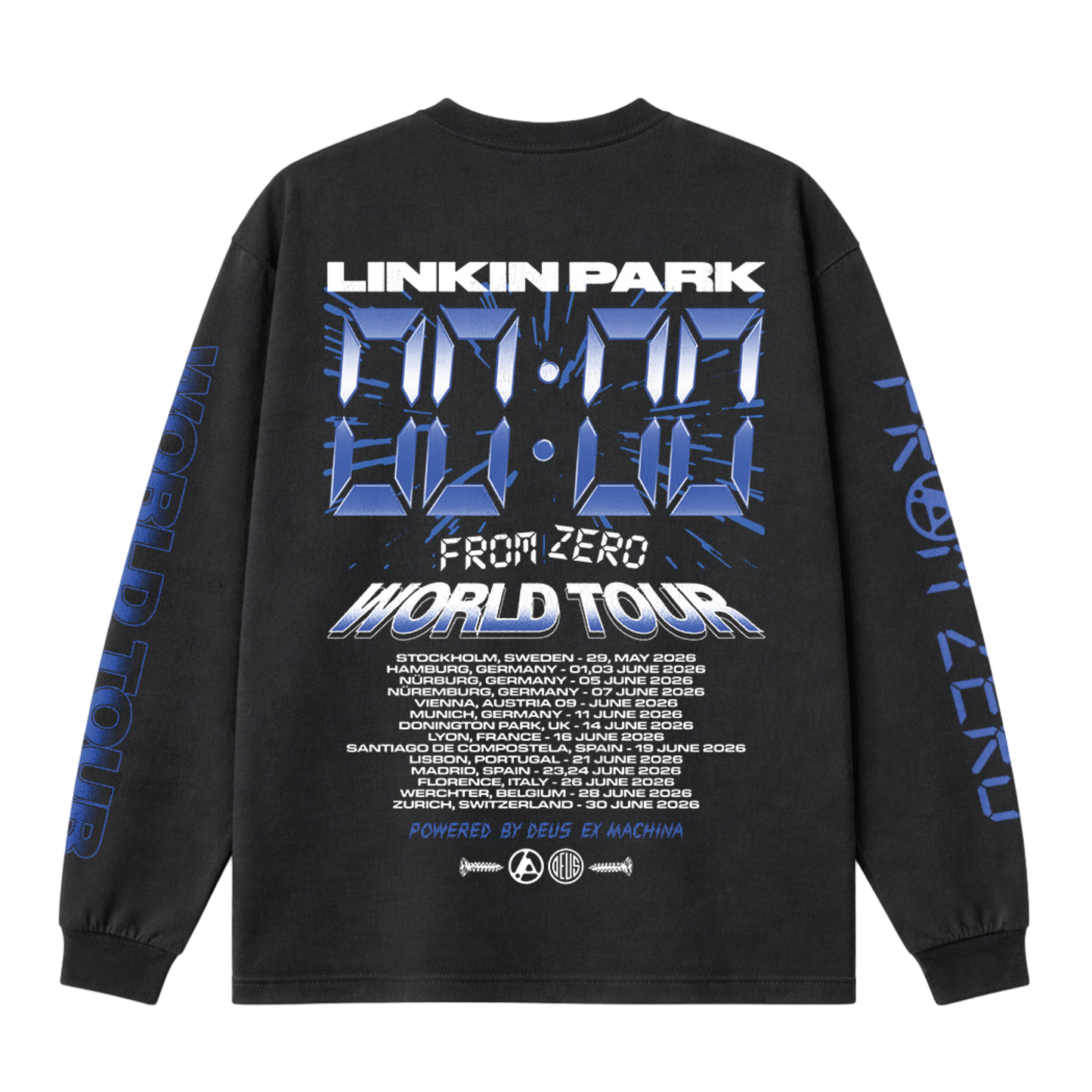 LP x DEUS FZ Countdown Black Long Sleeve Tee